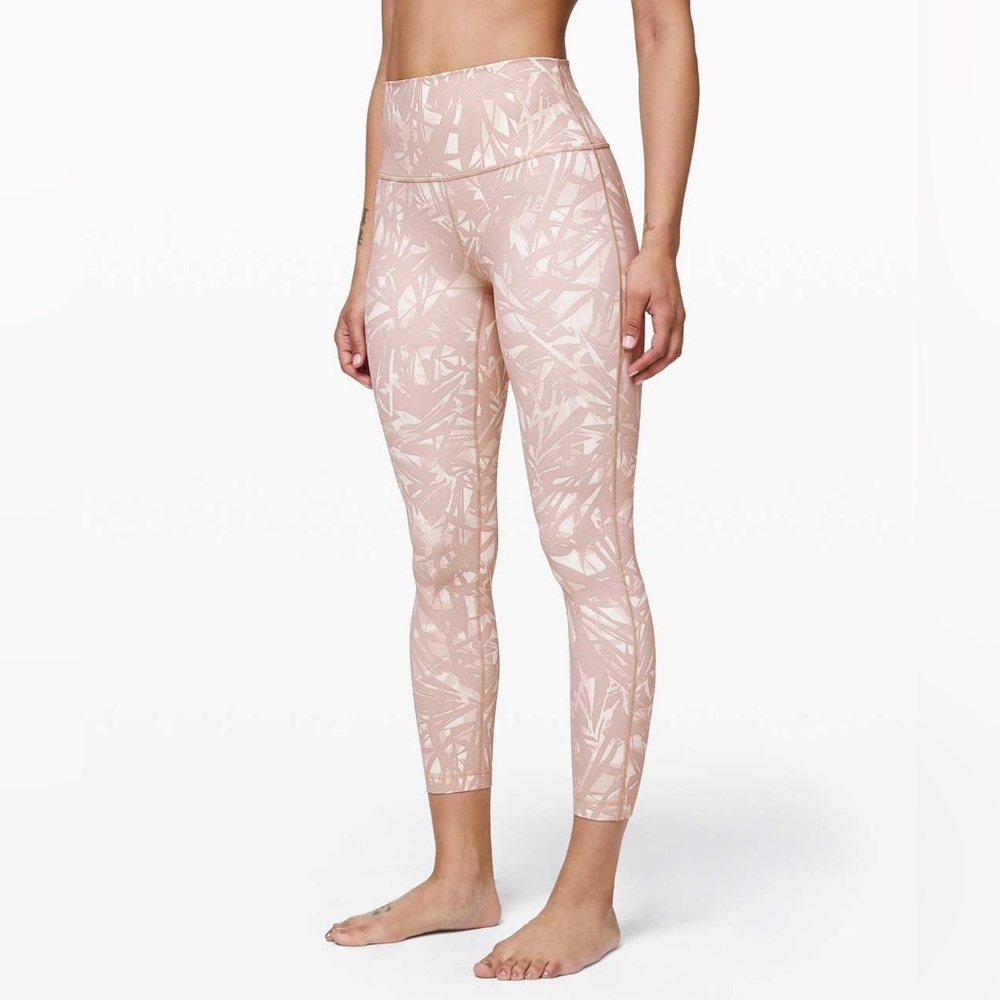 Lululemon Wunder Under High-Rise Crop Women’s Leggings Shadow‎ Leaf Luxtreme 10